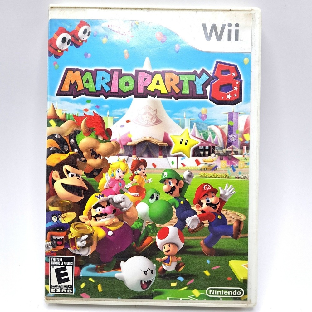 Mario Party 8 Nintendo Wii Video Game Disc Case Manual Complete Tested Working